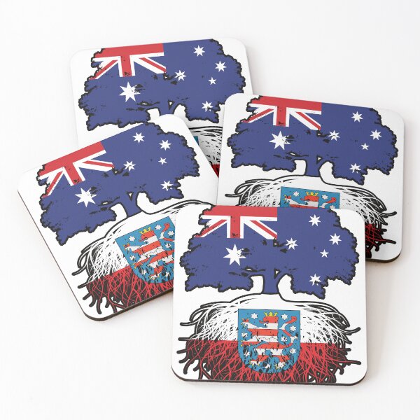 Item preview, Thuringia Thuringian Australian Australia Tree Roots Flag designed and sold by FlagX.