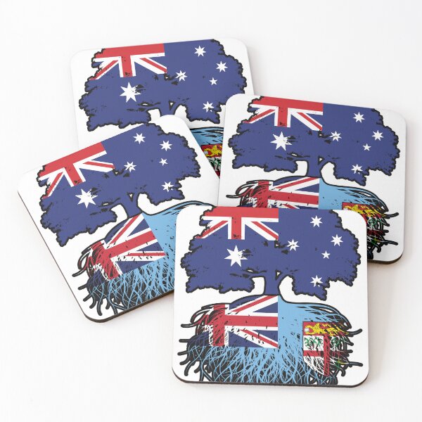 Item preview, Fiji Fijian Australian Australia Tree Roots Flag designed and sold by FlagX.