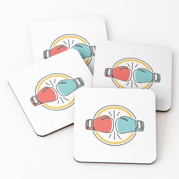 Item preview, Boxing gloves logo that punches each other designed and sold by rasagamastore.