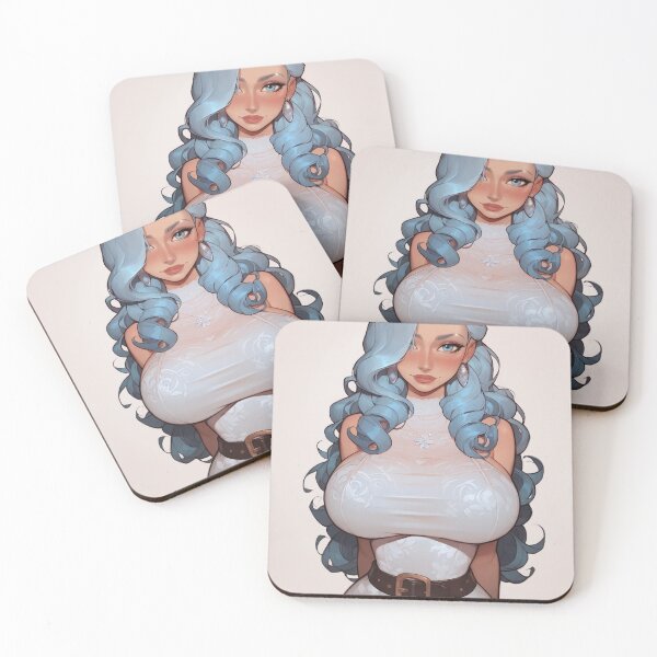 Item preview, Beautiful Ocean Blue Haired Girl in Dress designed and sold by WaifuBrowser.