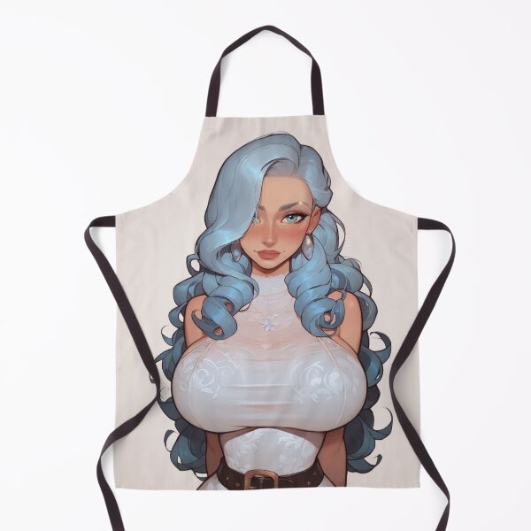 Item preview, Beautiful Ocean Blue Haired Girl in Dress designed and sold by WaifuBrowser.