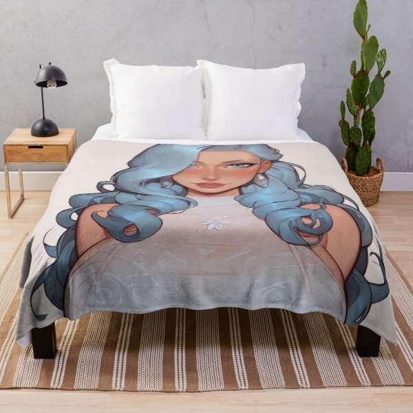 Item preview, Beautiful Ocean Blue Haired Girl in Dress designed and sold by WaifuBrowser.