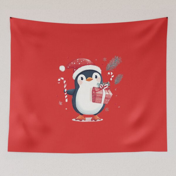Item preview, Festive Penguin Bringing Holiday Cheer designed and sold by vladocar.