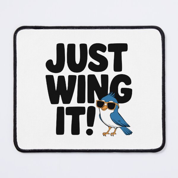 Item preview, Just Wing It! Cute Blue Jay Bird Pun designed and sold by PMCreative.