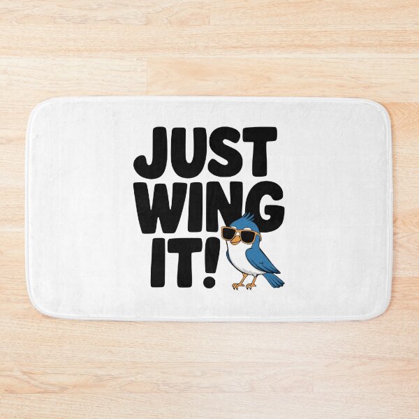 Item preview, Just Wing It! Cute Blue Jay Bird Pun designed and sold by PMCreative.