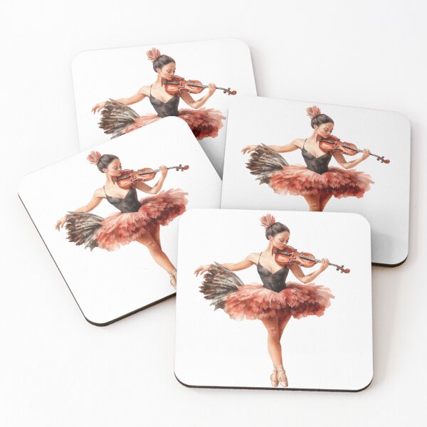 Item preview, Ballerina Playing Violin in Elegant Pose designed and sold by WPCreator.