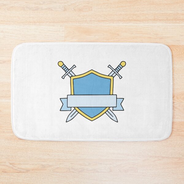 Item preview, An emblem with a shield, ribbon, and sword logo designed and sold by rasagamastore.