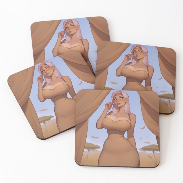 Item preview, Woman with Pink Hair in the Savannah designed and sold by WaifuBrowser.