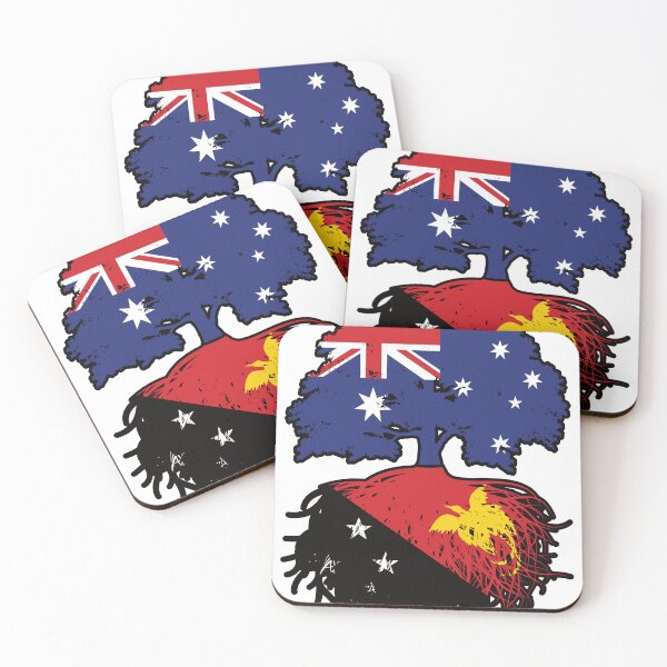 Item preview, Papua New Guinea Papuan Australian Australia Tree Roots Flag designed and sold by FlagX.