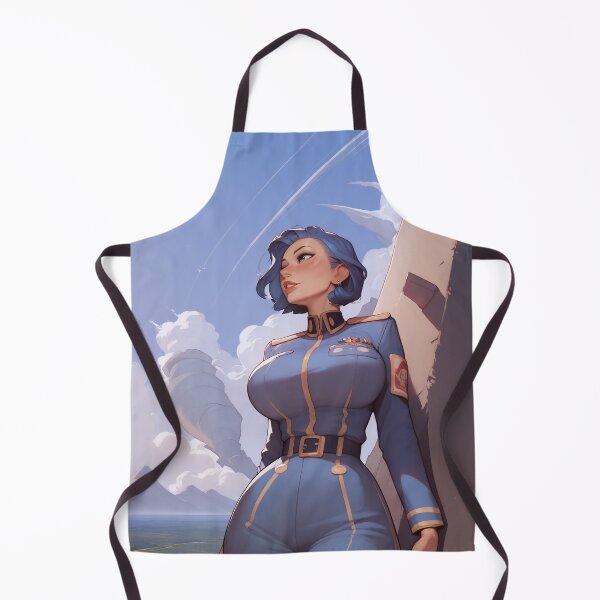 Item preview, Woman in Blue Suit Standing on a Cliff designed and sold by WaifuBrowser.