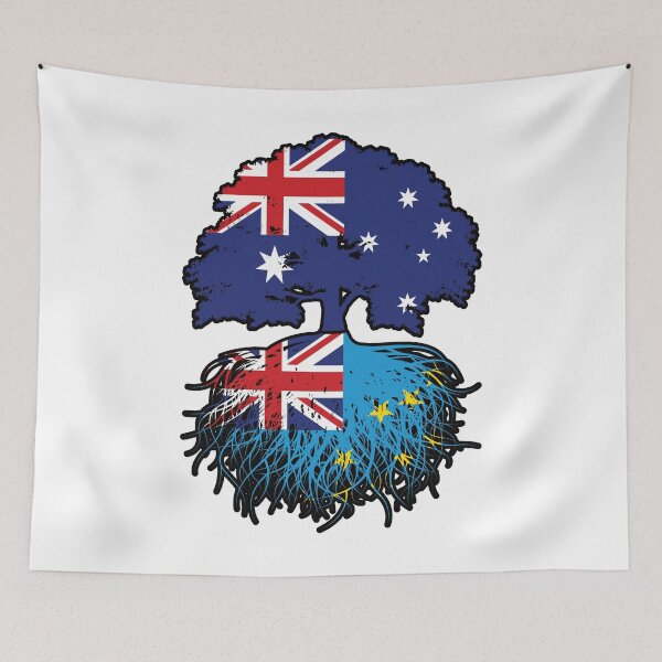 Item preview, Tuvalu Tuvaluan Australian Australia Tree Roots Flag designed and sold by FlagX.