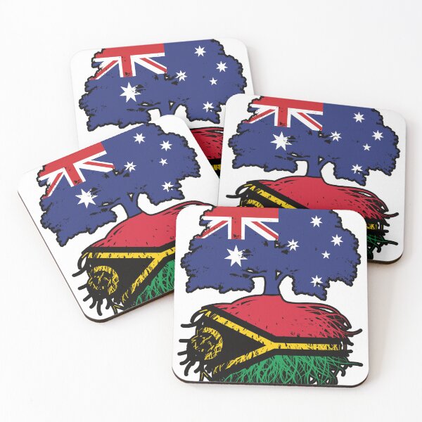 Item preview, Vanuatu Vanuatuan Australian Australia Tree Roots Flag designed and sold by FlagX.