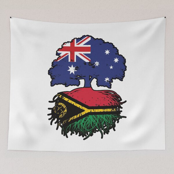 Item preview, Vanuatu Vanuatuan Australian Australia Tree Roots Flag designed and sold by FlagX.