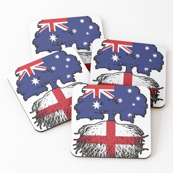 Item preview, England English Australian Australia Tree Roots Flag designed and sold by FlagX.