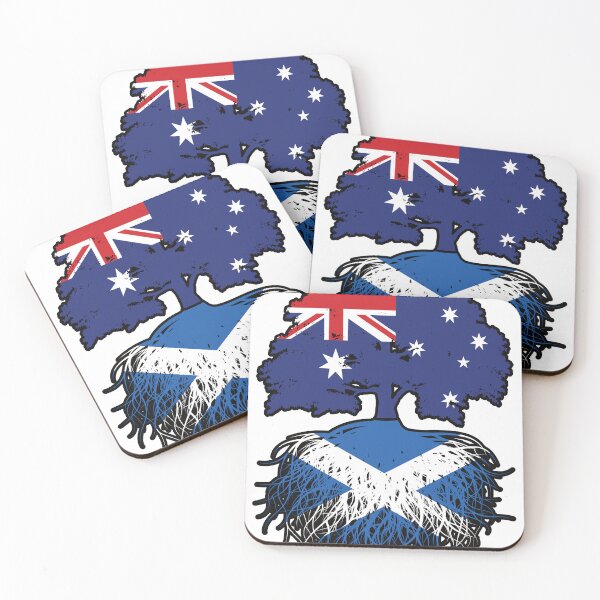 Item preview, Scotland Scottish Australian Australia Tree Roots Flag designed and sold by FlagX.