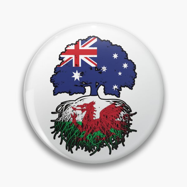 Item preview, Wales Welsh Australian Australia Tree Roots Flag designed and sold by FlagX.