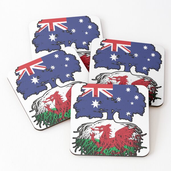Item preview, Wales Welsh Australian Australia Tree Roots Flag designed and sold by FlagX.