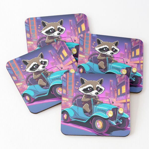 Item preview, Racoons Drive through the City designed and sold by renirena.