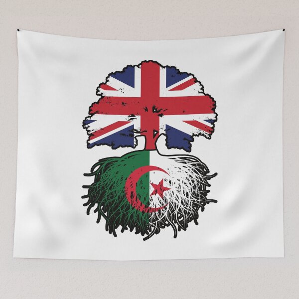 Item preview, Algeria Algerian British UK Tree Roots Flag designed and sold by FlagX.
