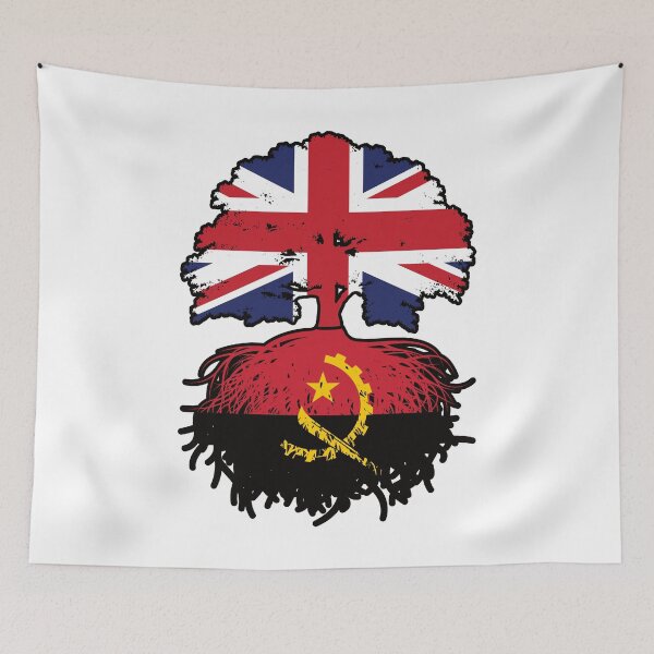 Item preview, Angola Angolan British UK Tree Roots Flag designed and sold by FlagX.