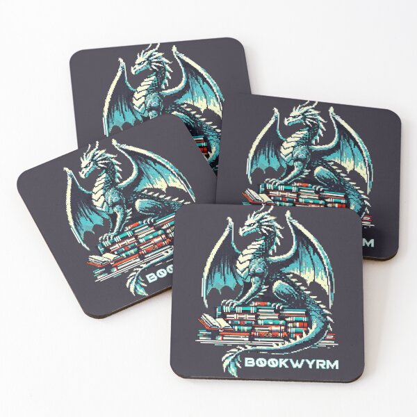Item preview,  Retro Book Lover "I'm A Bookwyrm, Not A Bookworm" Dragon designed and sold by Victor Shadehorn.