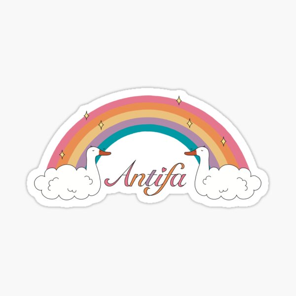 Aperçu de l'œuvre arc en ciel antifa créée et vendue par tuerannja.