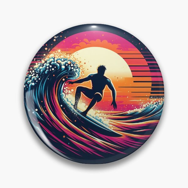 Item preview, Sunset Surf Retro Wave designed and sold by JavisSRDesign.