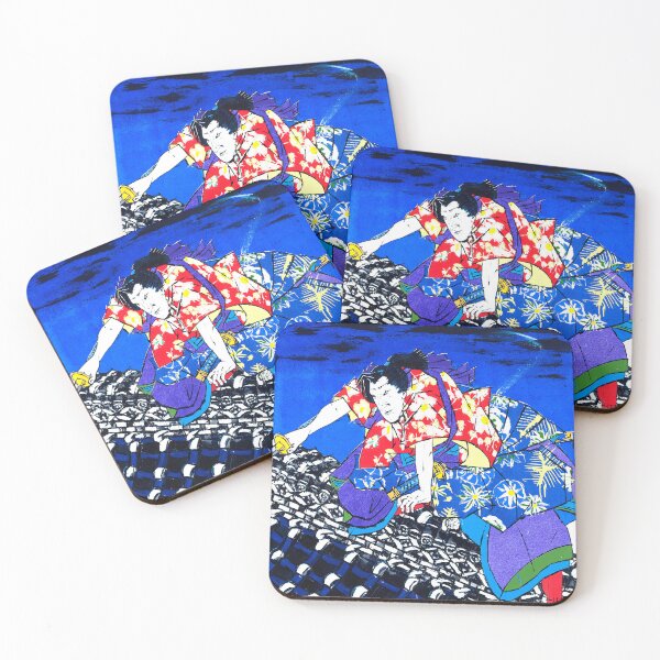 Item preview, Nanso Satomi Hakkenden, On the Roof of Horyoji after Toyokuni III (Panel B) designed and sold by muhaonline.