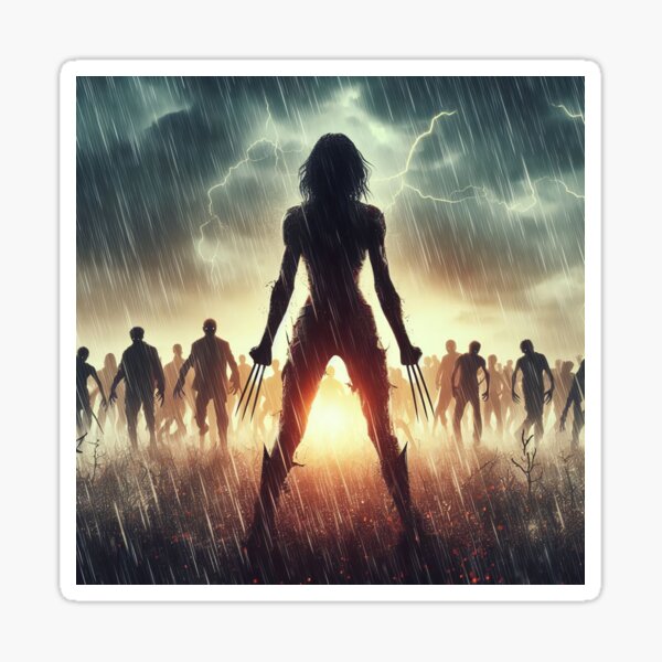 Item preview, X-23 VS Zombies designed and sold by GeekArtUniverse.