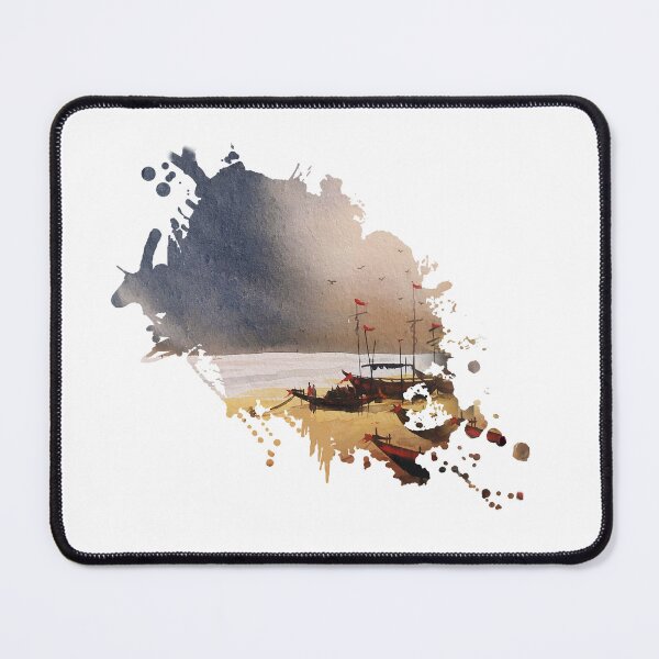Item preview, watercolor cloudy seashore effect  designed and sold by SamirArt.