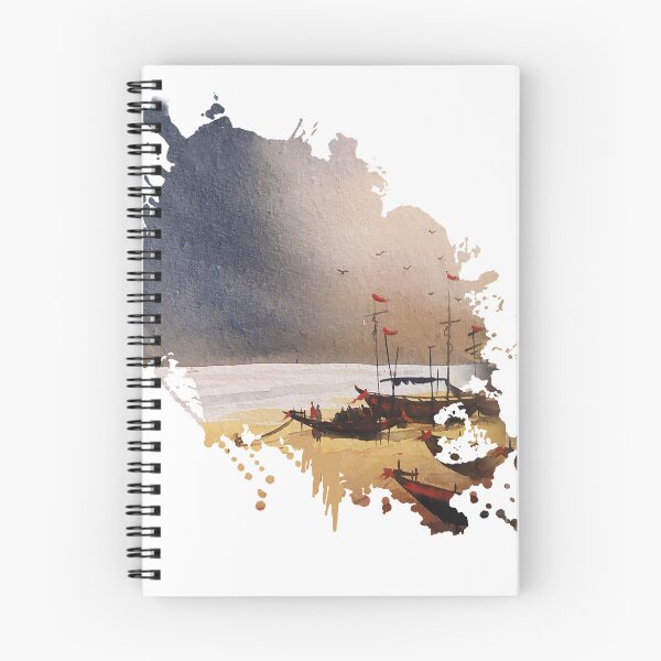 Item preview, watercolor cloudy seashore effect  designed and sold by SamirArt.