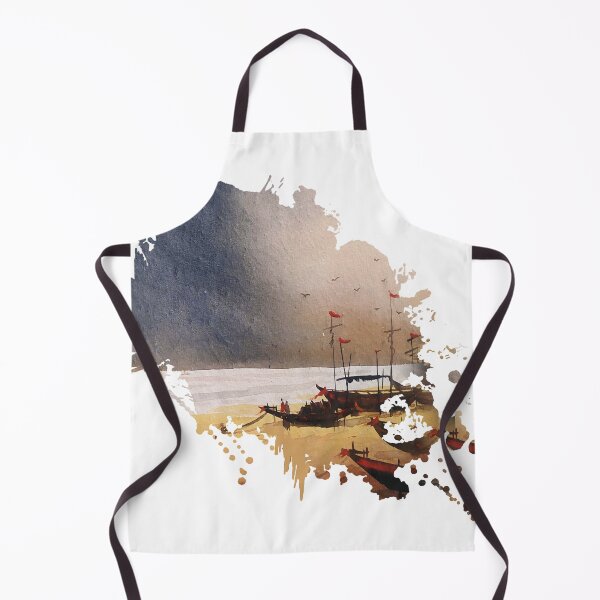 Item preview, watercolor cloudy seashore effect  designed and sold by SamirArt.