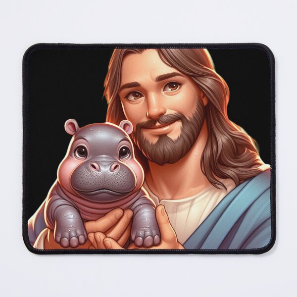 Item preview, Jesus Carrying Moo Deng designed and sold by tshirtsandme.