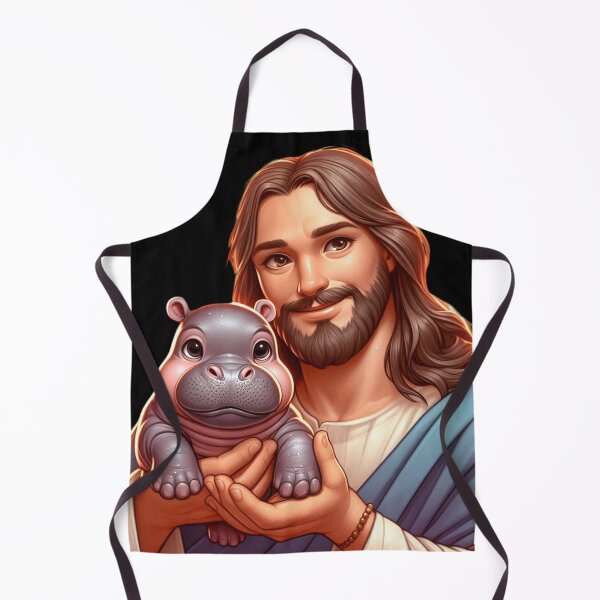 Item preview, Jesus Carrying Moo Deng designed and sold by tshirtsandme.