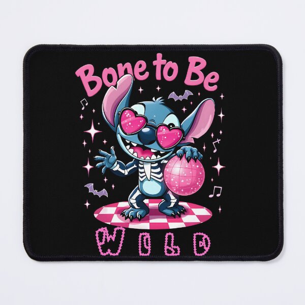 Item preview, Halloween Stitch "Bone to be Wild" a Funny Halloween Partying Design for Spooky Autumn Season designed and sold by TheInkyOwl-TIO.