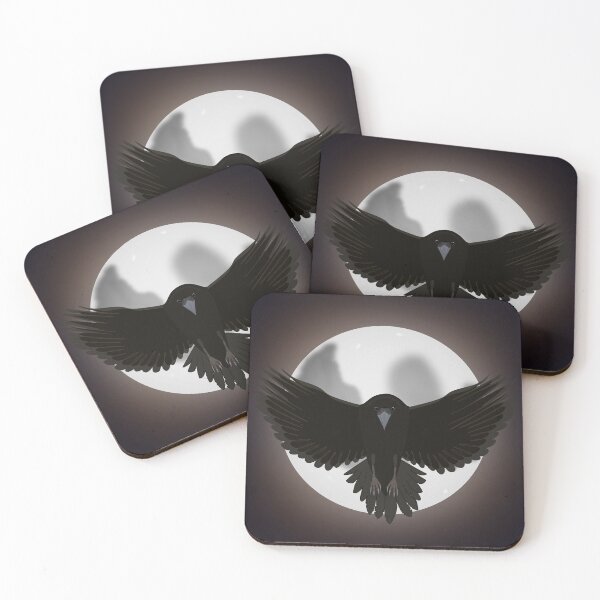 Item preview, Raven and the Full Moon - "Wings of Night designed and sold by HansiniDesigns.