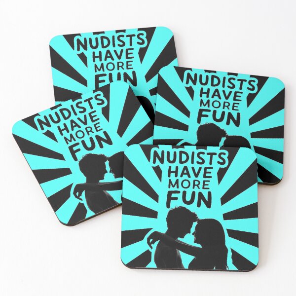 Item preview, Nudists Have More Fun - Unique Eye Catching - Aqua designed and sold by JLEmporium.