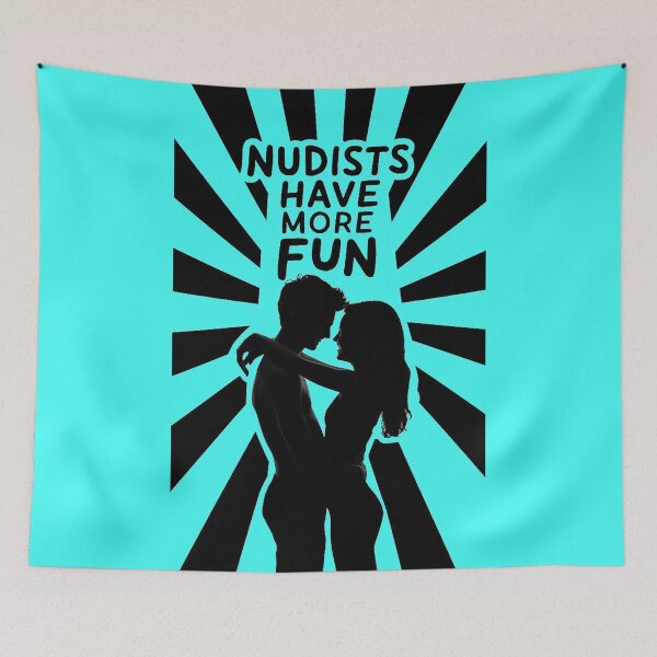 Item preview, Nudists Have More Fun - Unique Eye Catching - Aqua designed and sold by JLEmporium.