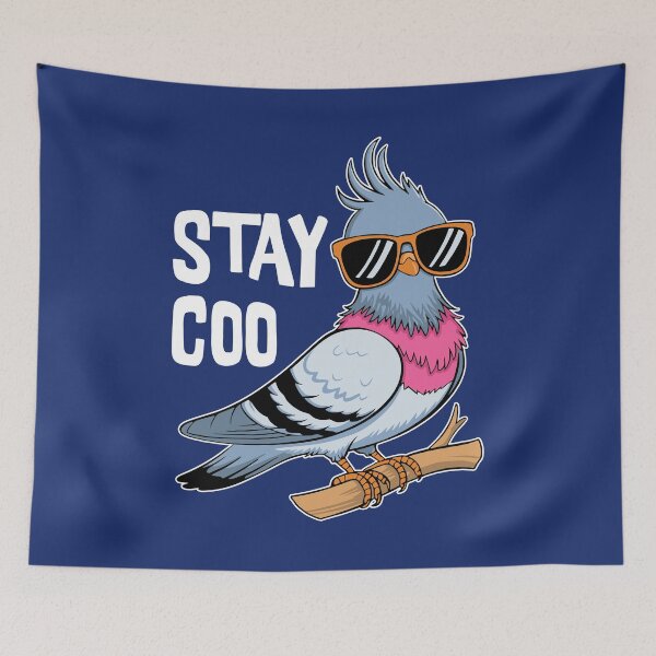 Item preview, Stay Coo! Cute Pigeon Pun designed and sold by PMCreative.