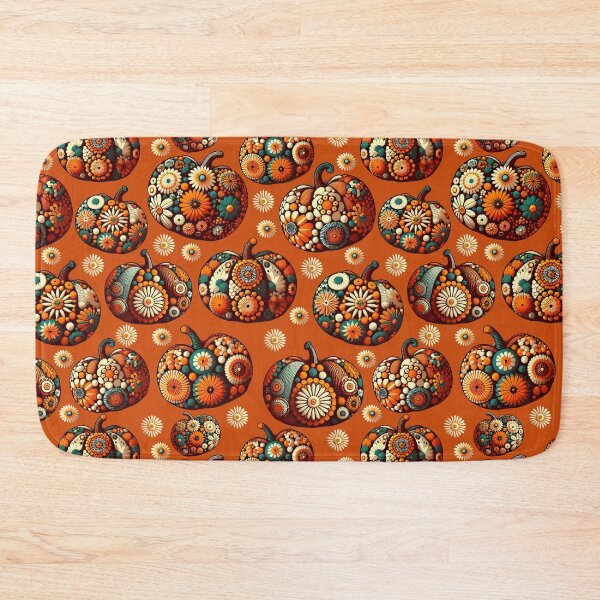 Item preview, Floral Pumpkins Orange designed and sold by SilverPegasus.