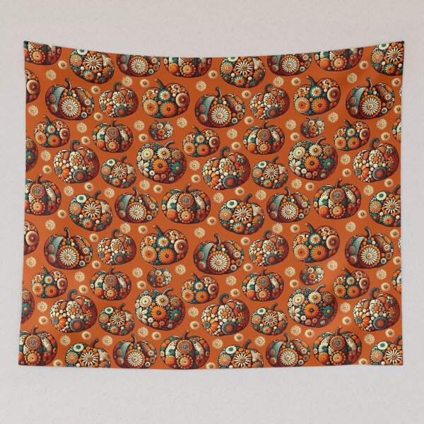Item preview, Floral Pumpkins Orange designed and sold by SilverPegasus.