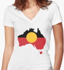 Aboriginal Women's Fitted V-Neck T-Shirt