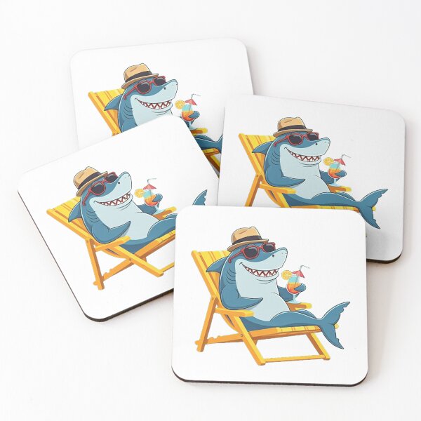 Item preview, sunbathing shark designed and sold by KaatsStyle.