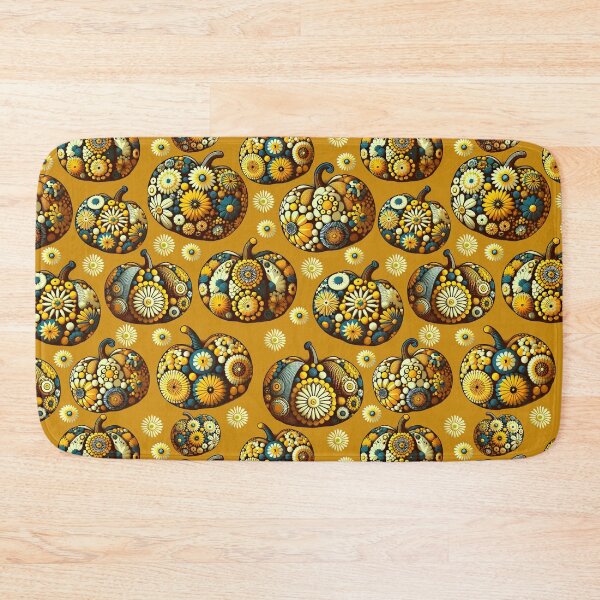 Item preview, Floral Pumpkins Yellow designed and sold by SilverPegasus.