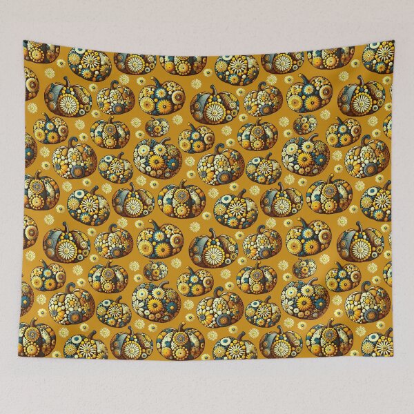 Item preview, Floral Pumpkins Yellow designed and sold by SilverPegasus.