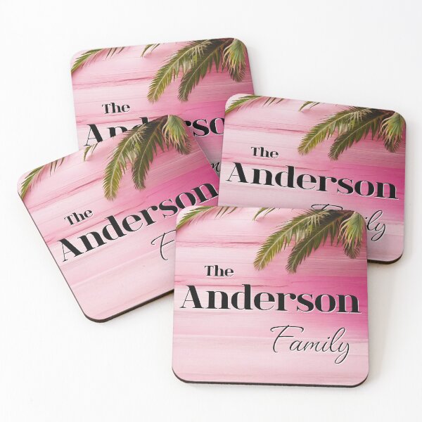 Item preview, Unique Personalized Anderson Family | Pink Tropical Gift designed and sold by PinkGoddessLove.