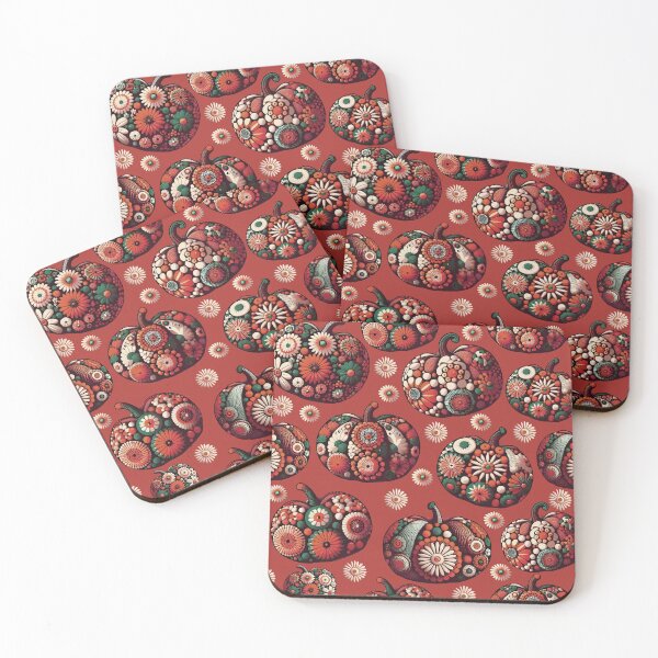 Item preview, Floral Pumpkins Red designed and sold by SilverPegasus.