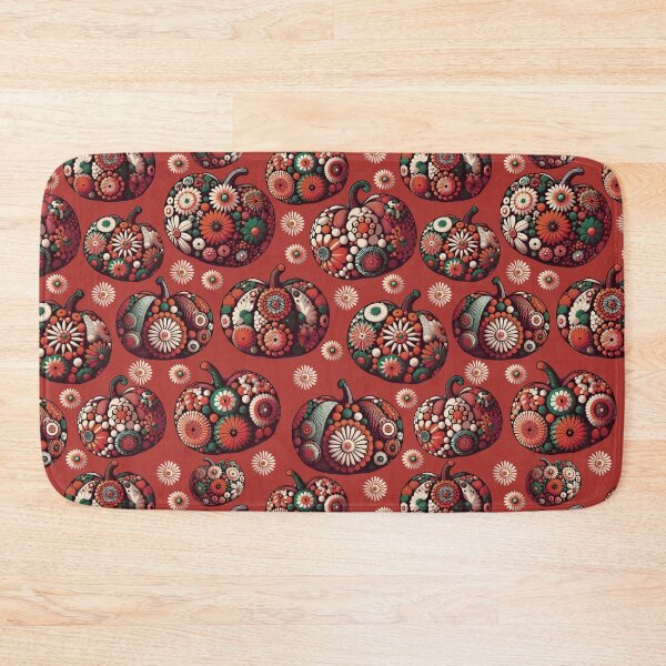 Item preview, Floral Pumpkins Red designed and sold by SilverPegasus.