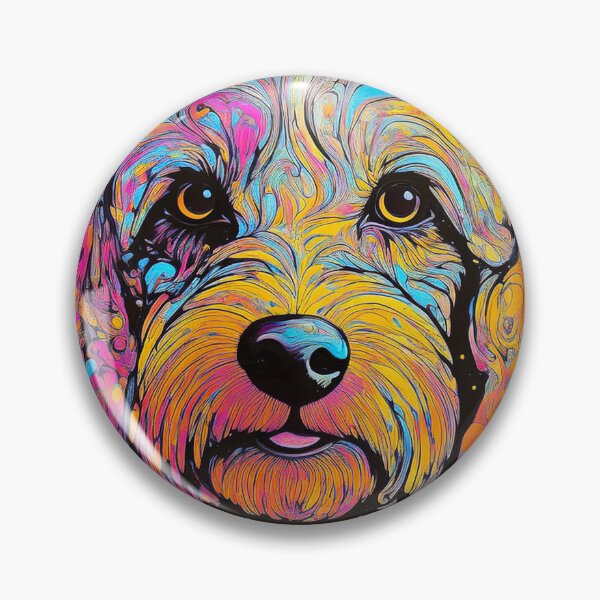 Item preview, Colourful Marbled Cockapoo Dog Portrait Illustration designed and sold by Adam Regester.