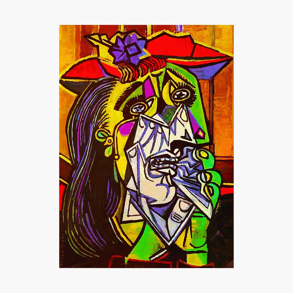 Poster Pablo Picasso La Femme Qui Pleure Par Tanabe Redbubble